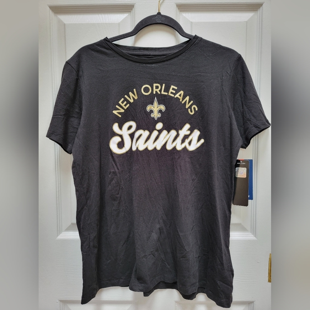 Fanatics NFL Apparel Womens New Orleans Saints Black T-Shirt Size Large